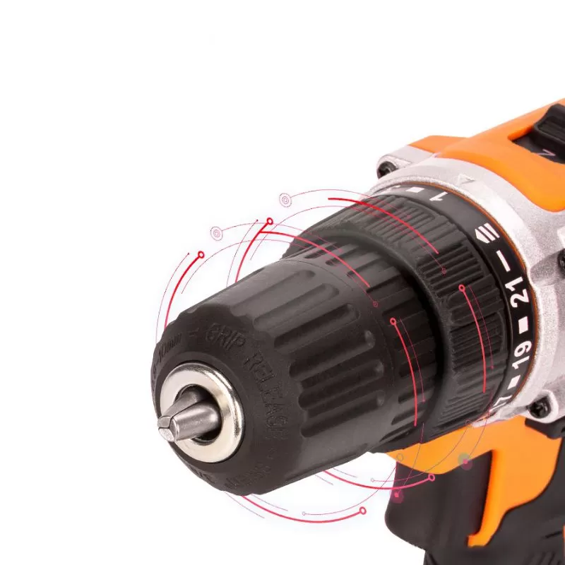 18v 45n.m Drill au lithium sans balais P10123